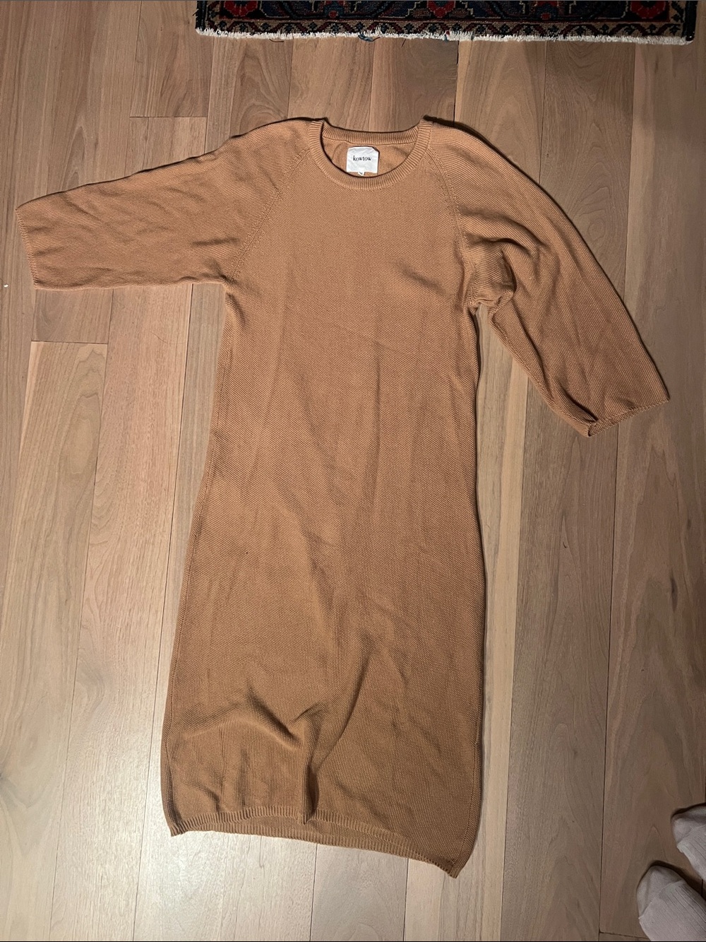 Lightweight Tan Knit Nightgown - Women's Cozy Sleep Dress